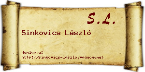 Sinkovics László névjegykártya
