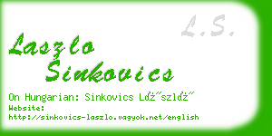 laszlo sinkovics business card